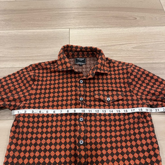 Todd Snyder Argyle Button Down Shirt Cotton Wool Blend Size L - Picture 3 of 8